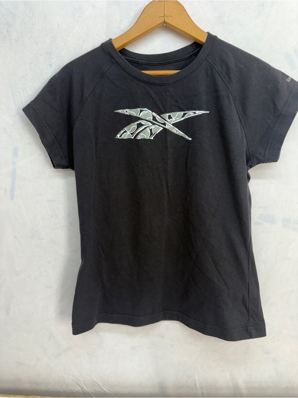 Reebok Black Tee with Silver Logo Accent